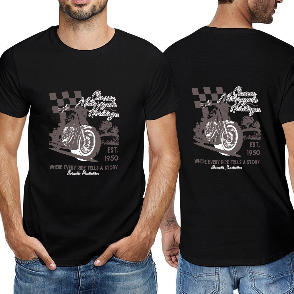 Men's Classic Motorcycle Heritage T-Shirt - Vintage Racing