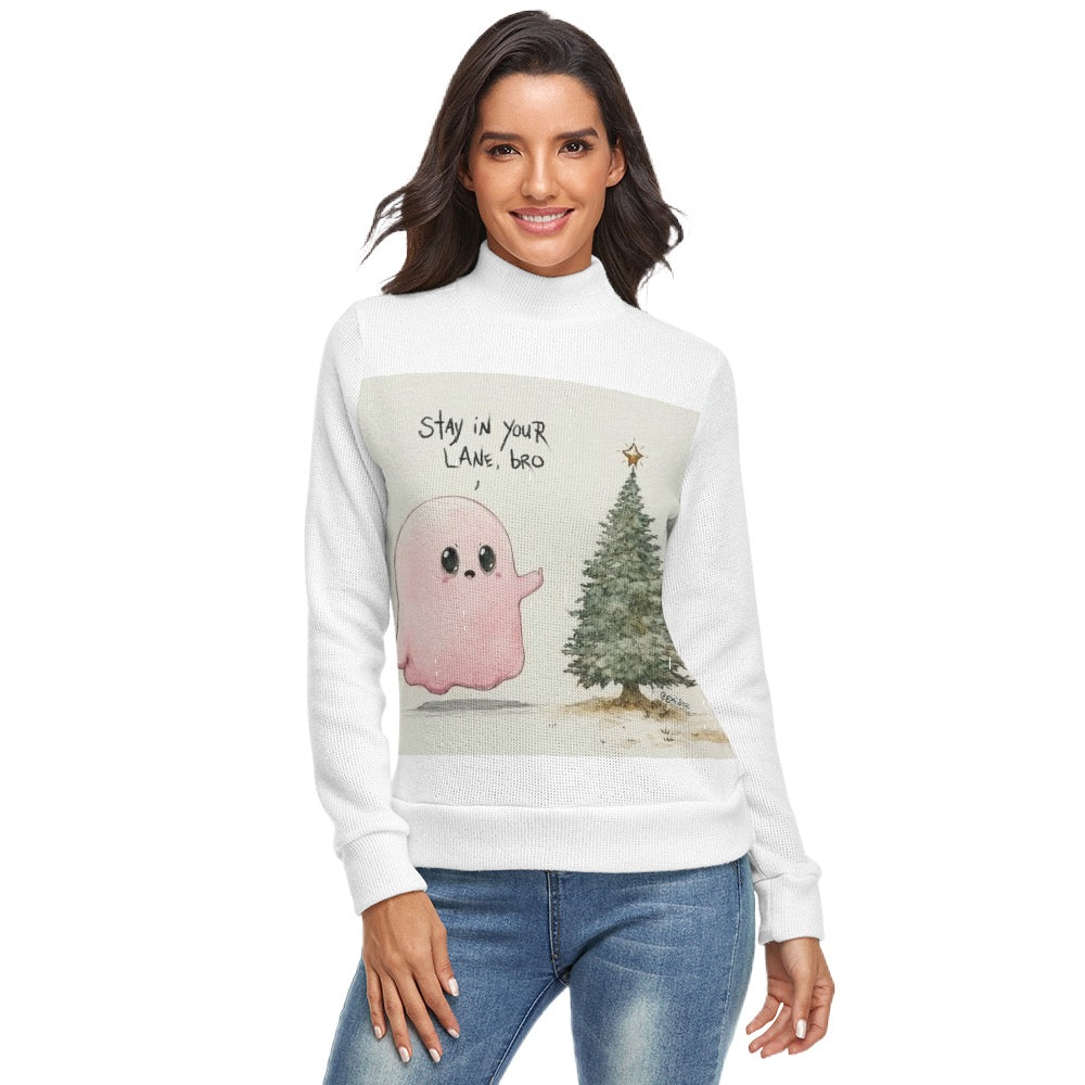 Stay In Your Lane, Bro - Women’s Turtleneck Sweater