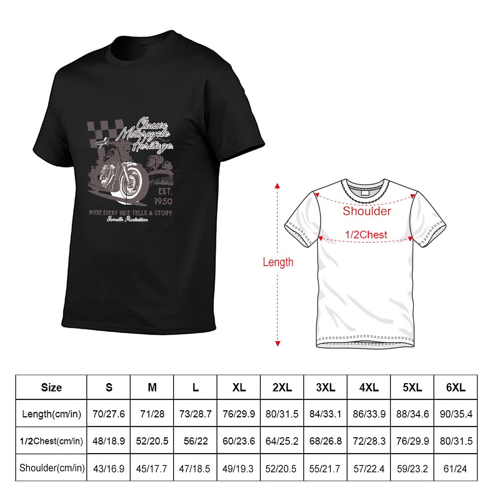 Men's Classic Motorcycle Heritage T-Shirt - Vintage Racing