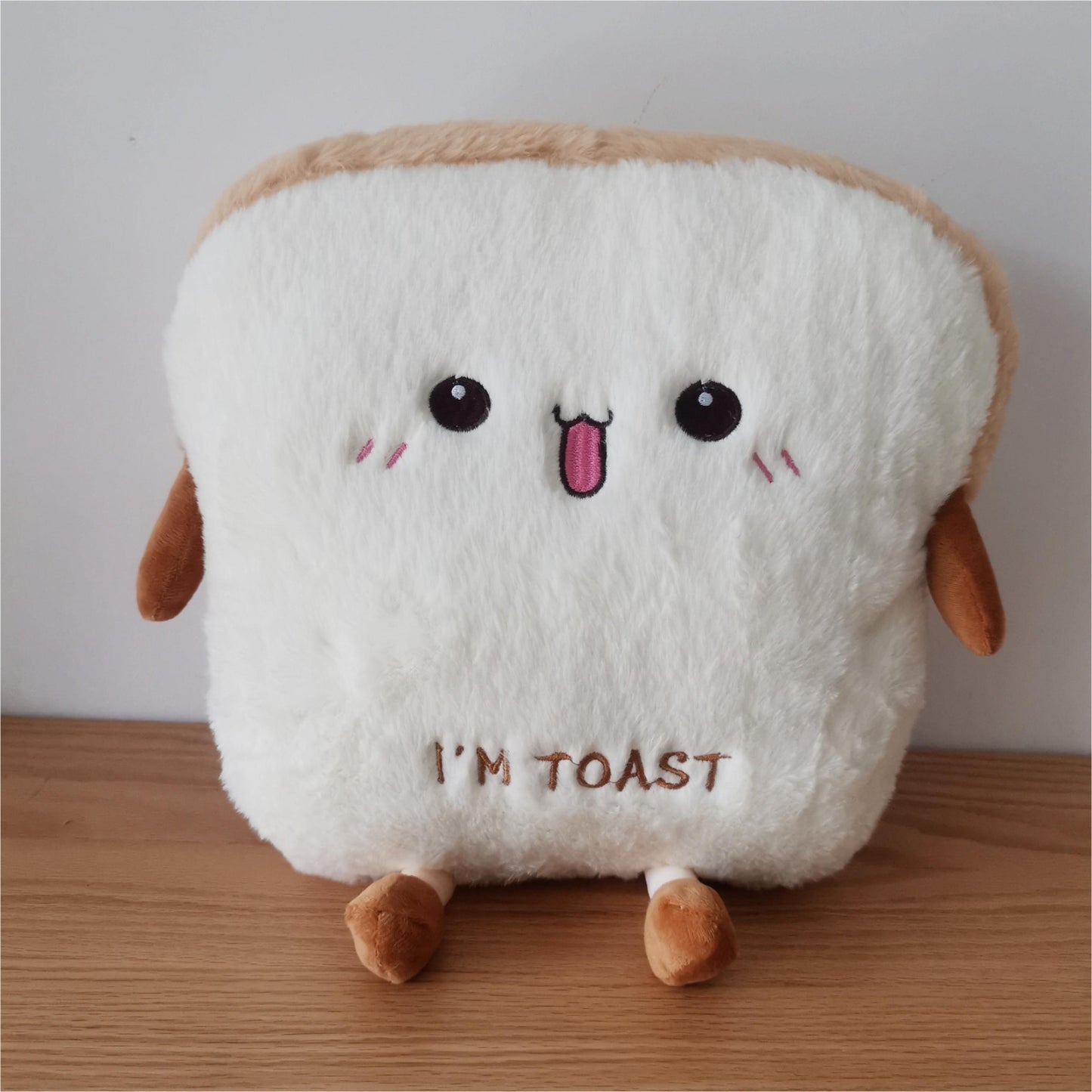Cozy Toast Plush Pillow