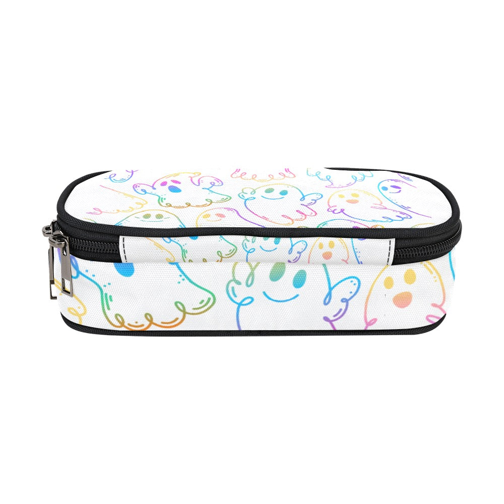 "Good Vibes Only" Rainbow Ghost Pencil Pouch - Spread Joy Wherever You Go!