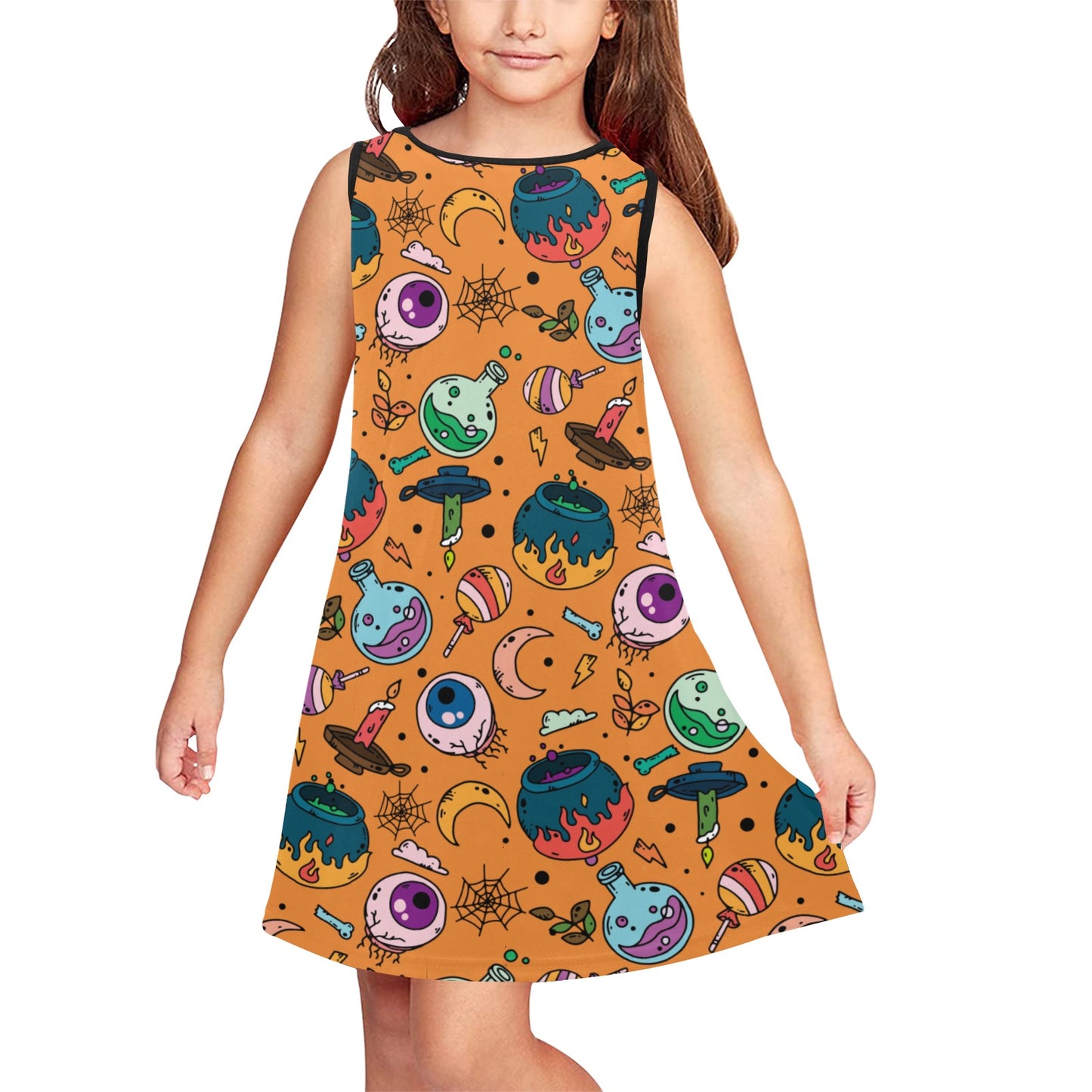 Girls' Sleeveless Dress (D58)