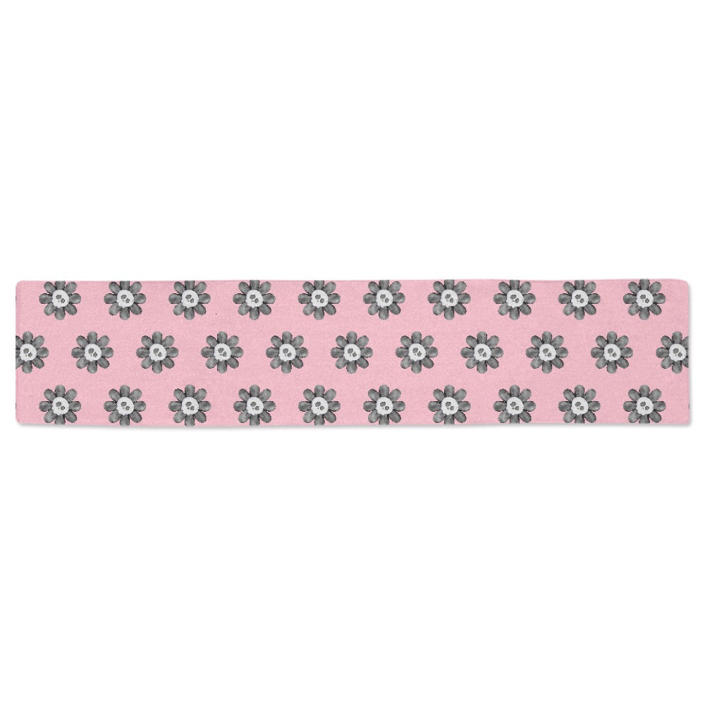 "Skull Daisy Dreams" Table Runner - Where Gothic Meets Garden Party