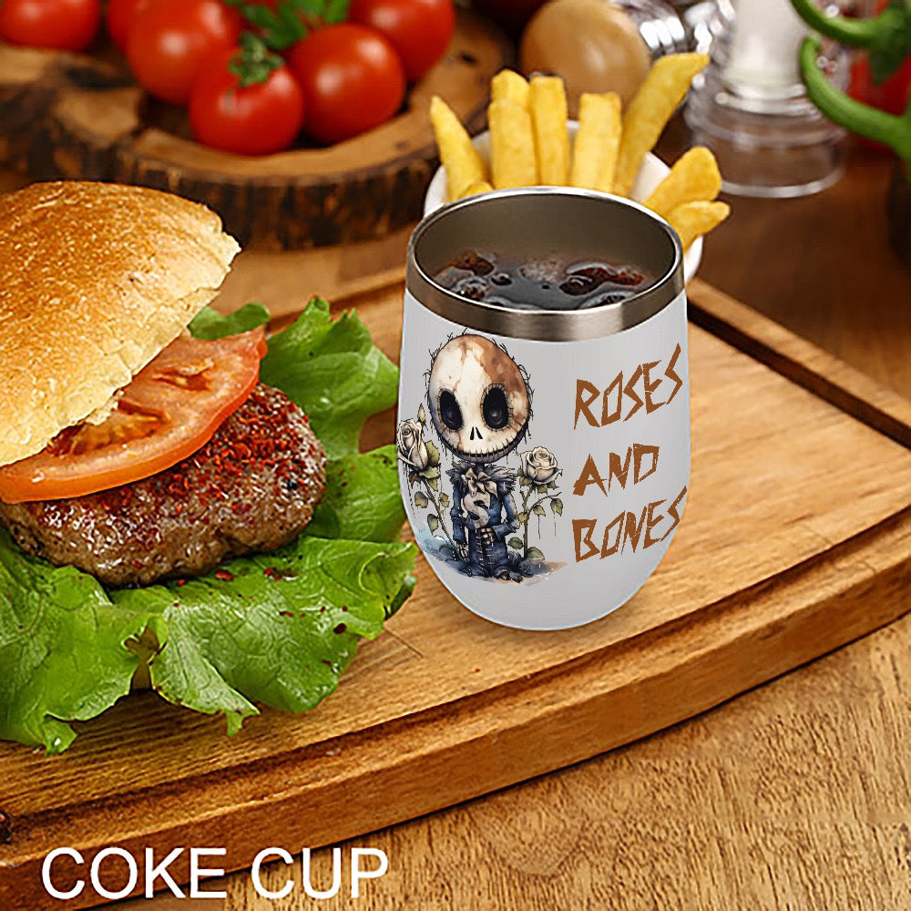 Roses & Bones Gothic Stainless Steel Tumbler