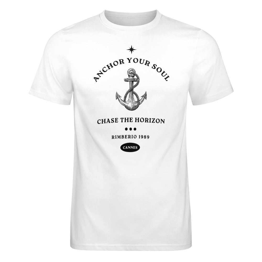 Anchor Your Soul" Vintage Nautical Tee - Chase the Horizon