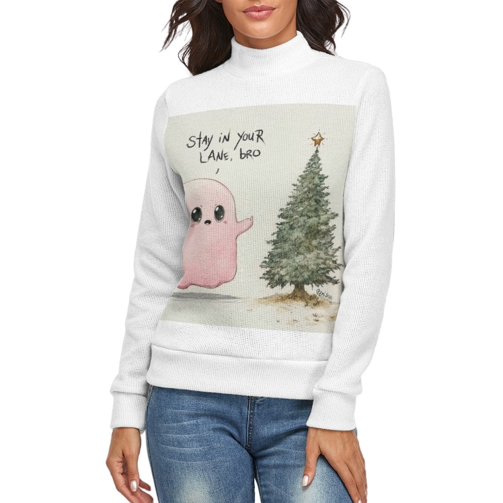 Stay In Your Lane, Bro - Women’s Turtleneck Sweater