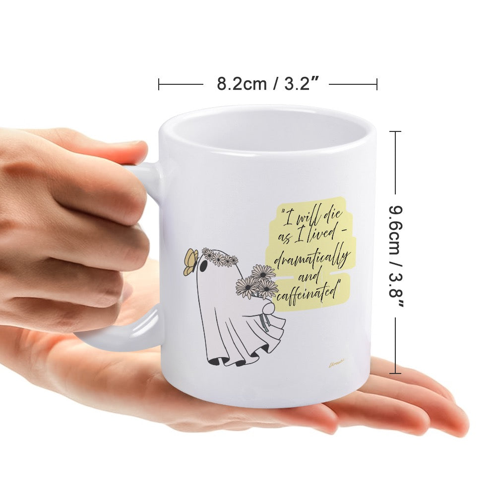 Dramatic & Caffeinated Ghost Mug - Where Gothic Meets Coffee Culture