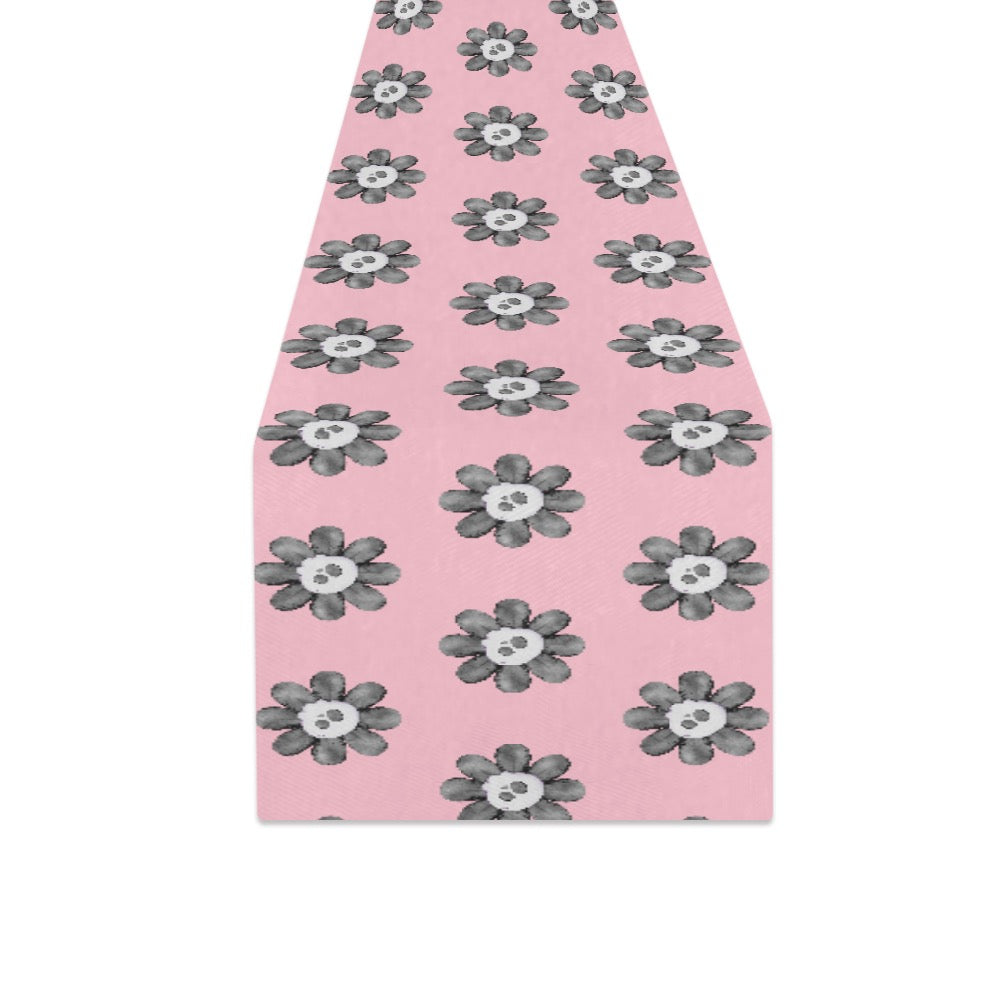 "Skull Daisy Dreams" Table Runner - Where Gothic Meets Garden Party