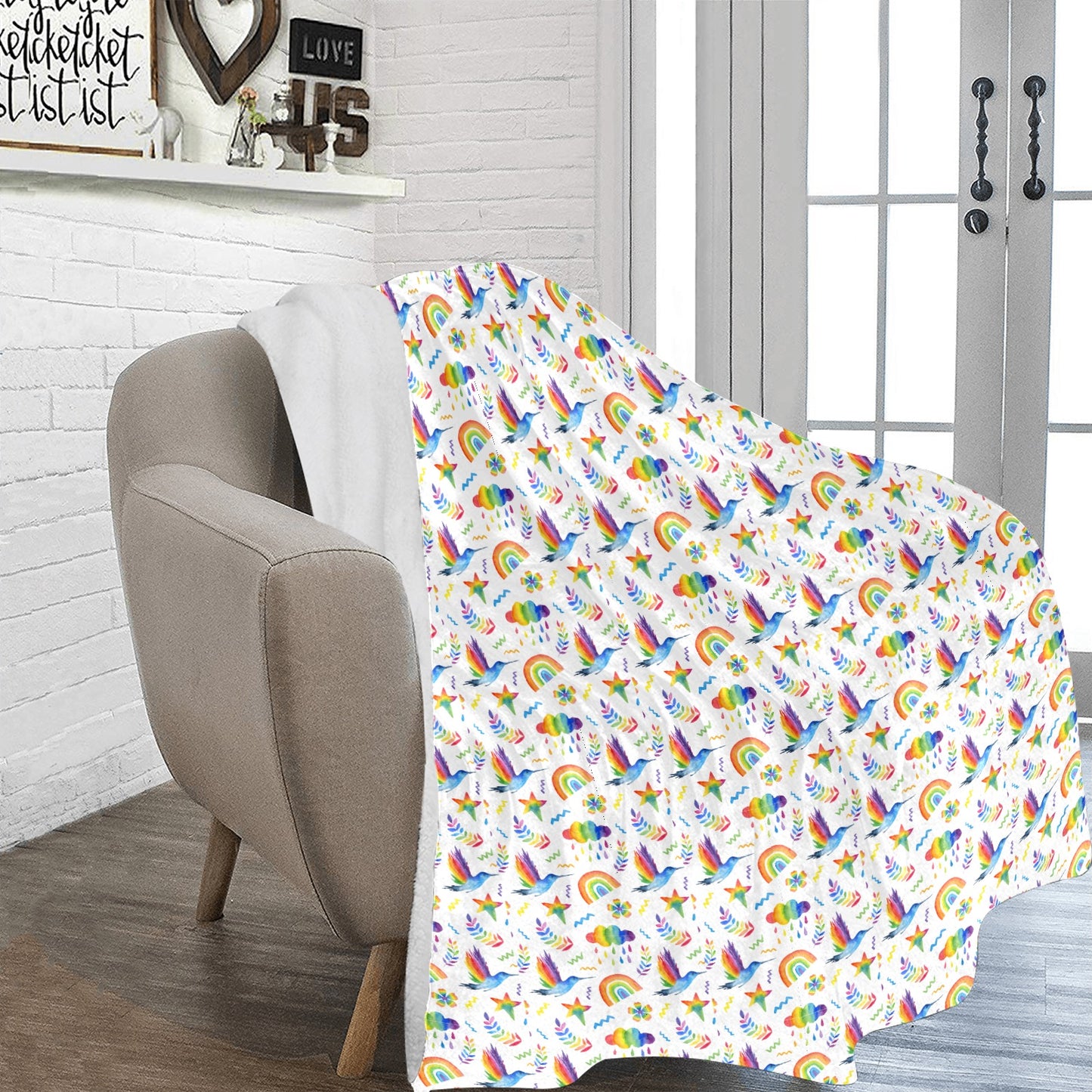 "Rainbow Dreams" Ultra-Soft Micro Fleece Blanket