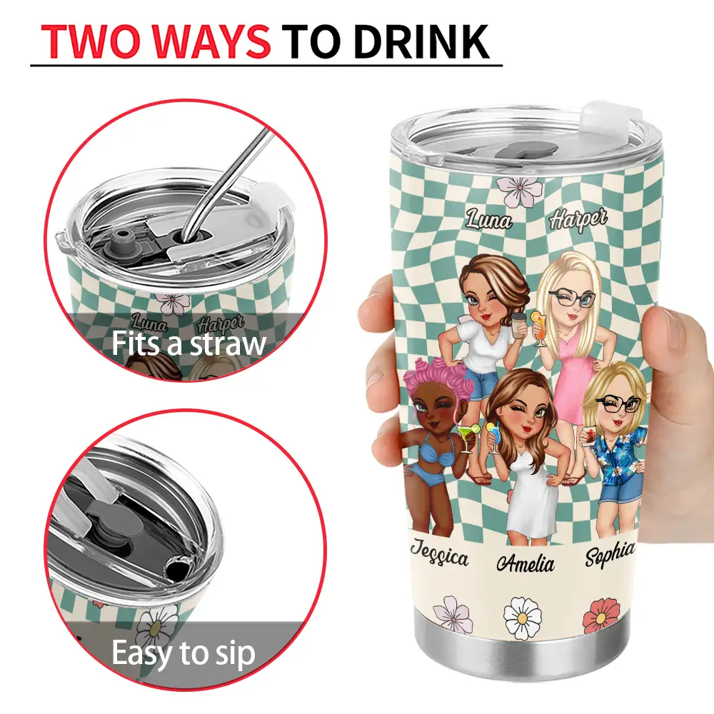"Unbiological Sister" Personalized Best Friend Tumbler - 20oz