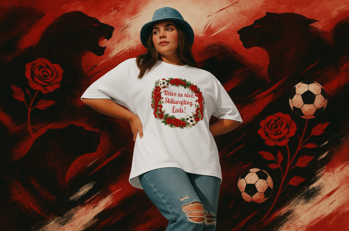 Twice as Nice. Still Waiting. Lads! Oversized Streetwear Tee