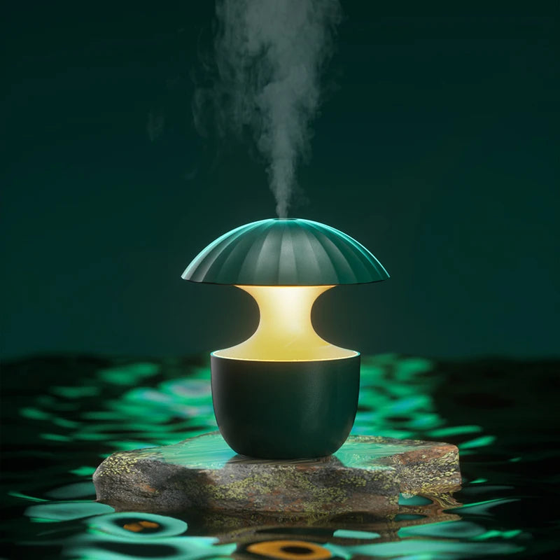 Mushroom Cartoon Air Humidifier 300ml USB Essential Oil Aroma Diffuser Colorful Lighting Cute Mushroom House Desktop Decoration