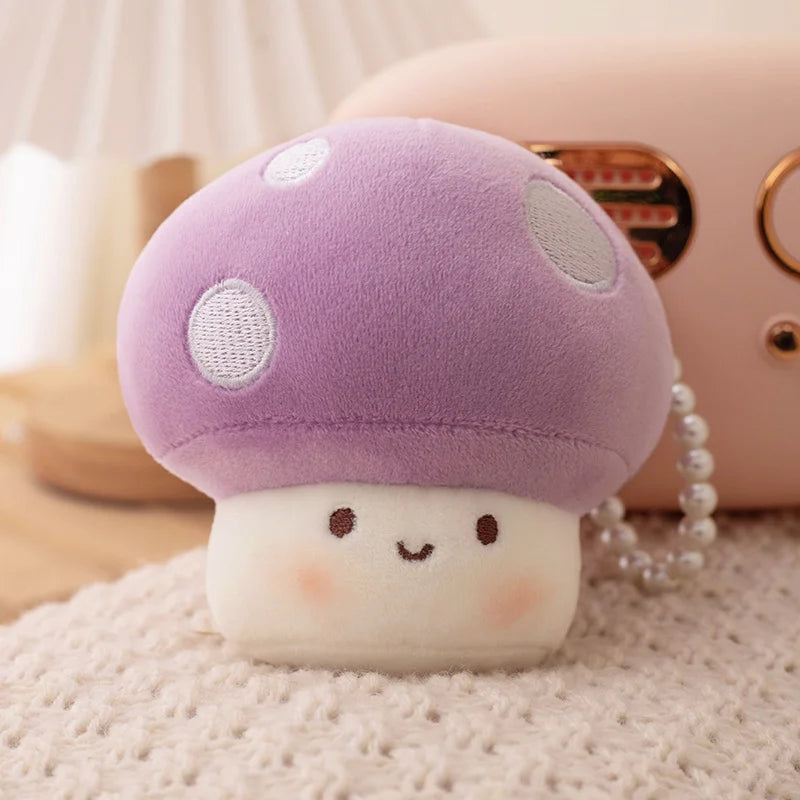Cartoon Mushroom Keychain - Cute Stuffed Plush Toy