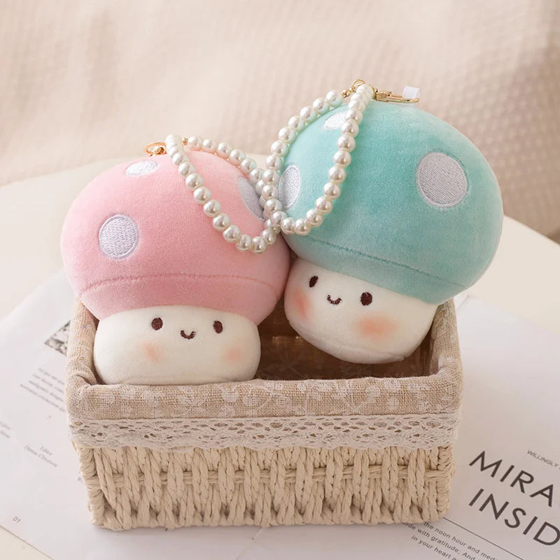 Cartoon Mushroom Keychain - Cute Stuffed Plush Toy