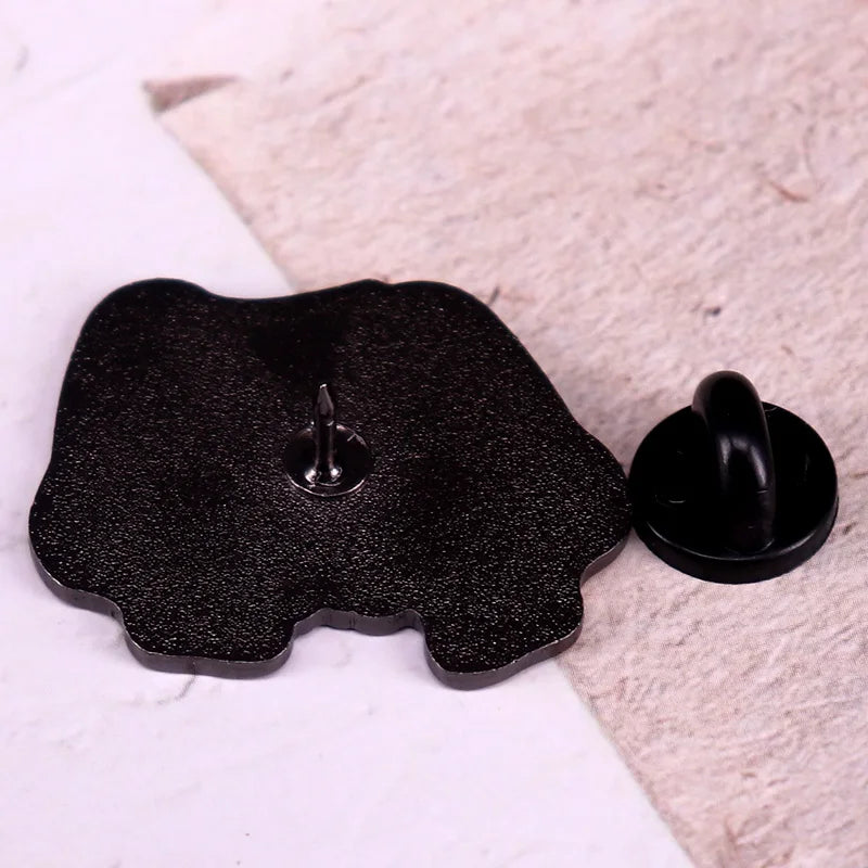 Heart Ghosts Enamel Pin - Cute Halloween Two Ghosts Brooch