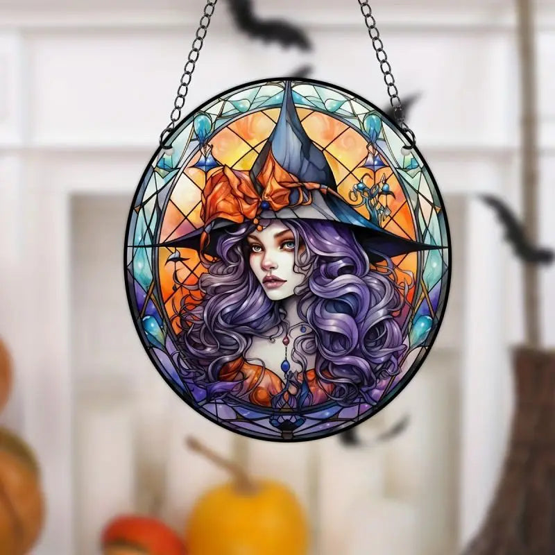 Witch's Window Magic" Stained Glass Sun-catcher.