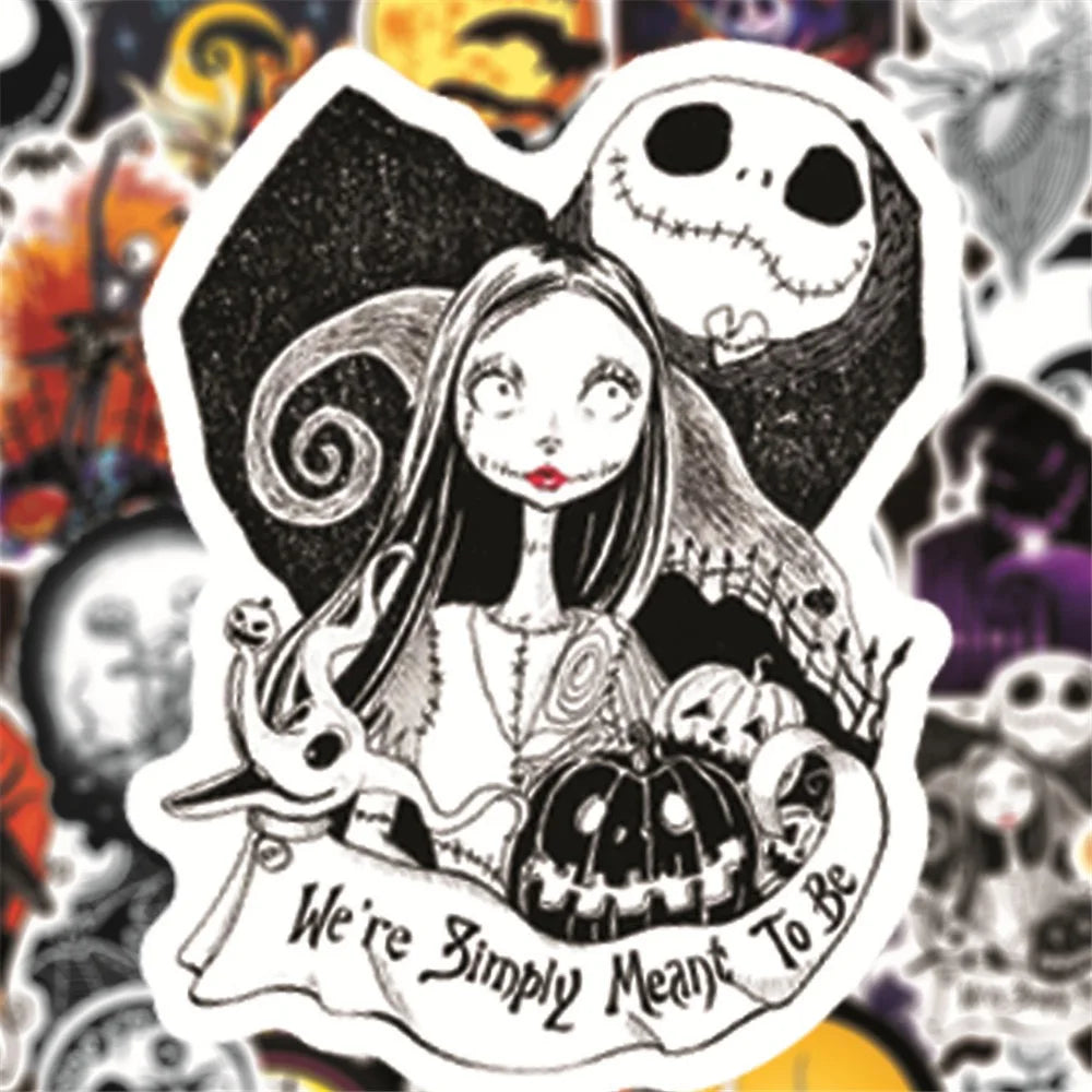 Nightmare Before Christmas Halloween Cartoon Sticker Pack - DIY Graffiti Decals
