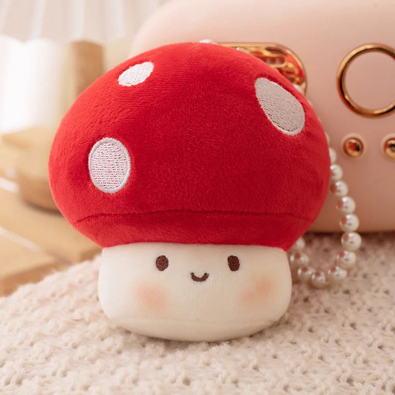 Cartoon Mushroom Keychain - Cute Stuffed Plush Toy