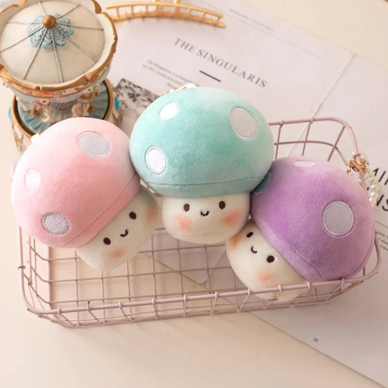 Cartoon Mushroom Keychain - Cute Stuffed Plush Toy