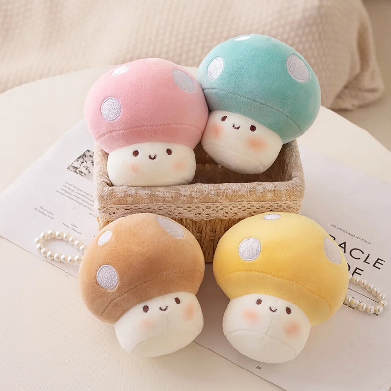 Cartoon Mushroom Keychain - Cute Stuffed Plush Toy