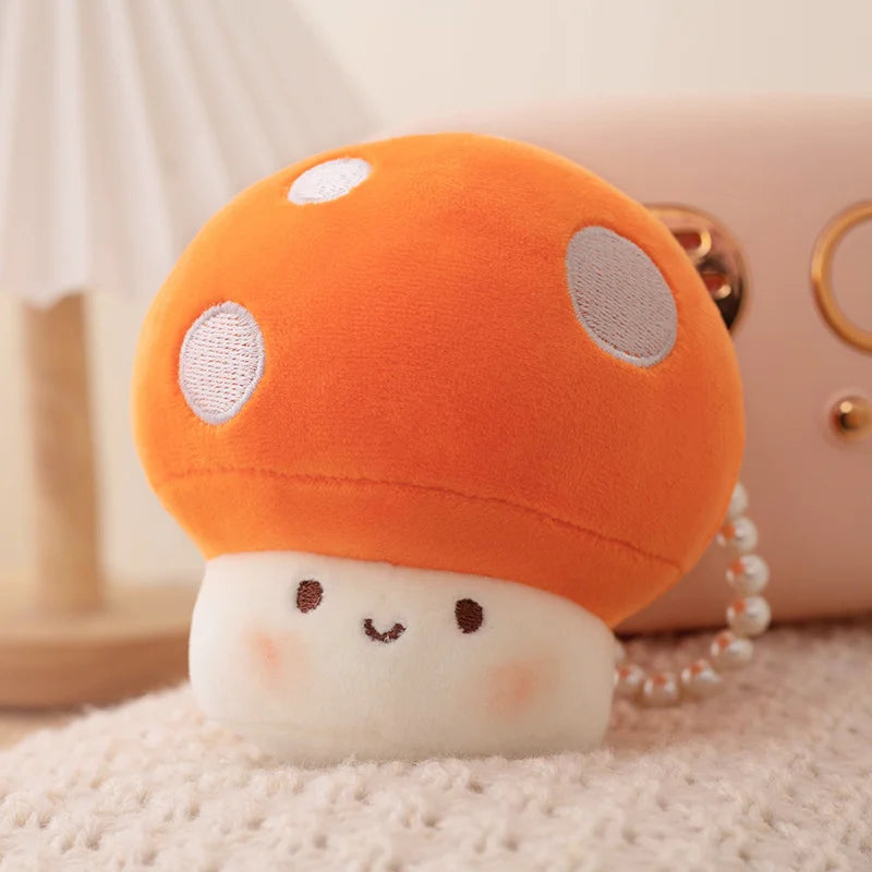 Cartoon Mushroom Keychain - Cute Stuffed Plush Toy