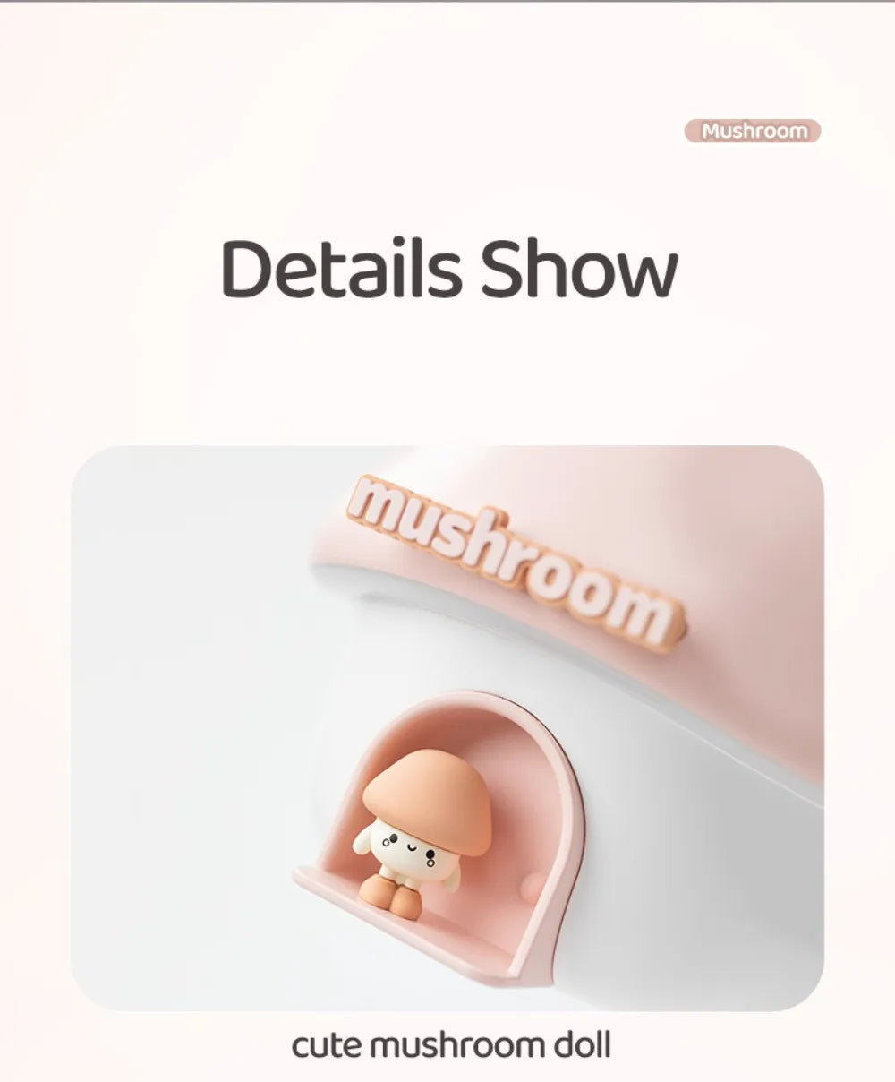 Mushroom Cartoon Air Humidifier 300ml USB Essential Oil Aroma Diffuser Colorful Lighting Cute Mushroom House Desktop Decoration