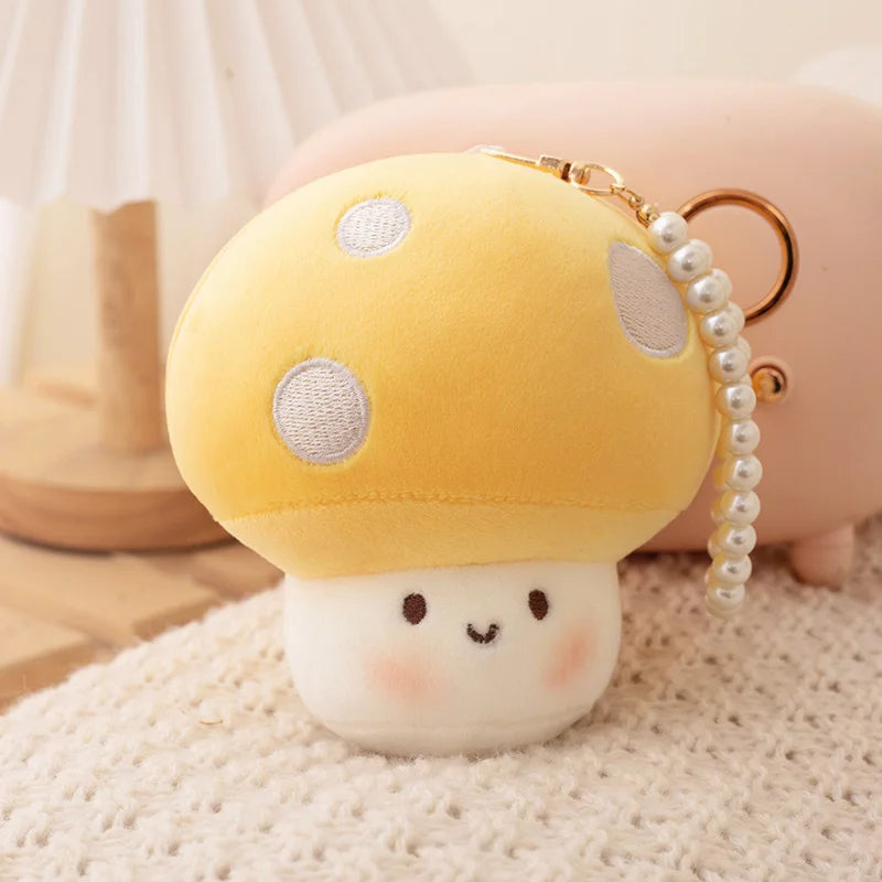 Cartoon Mushroom Keychain - Cute Stuffed Plush Toy