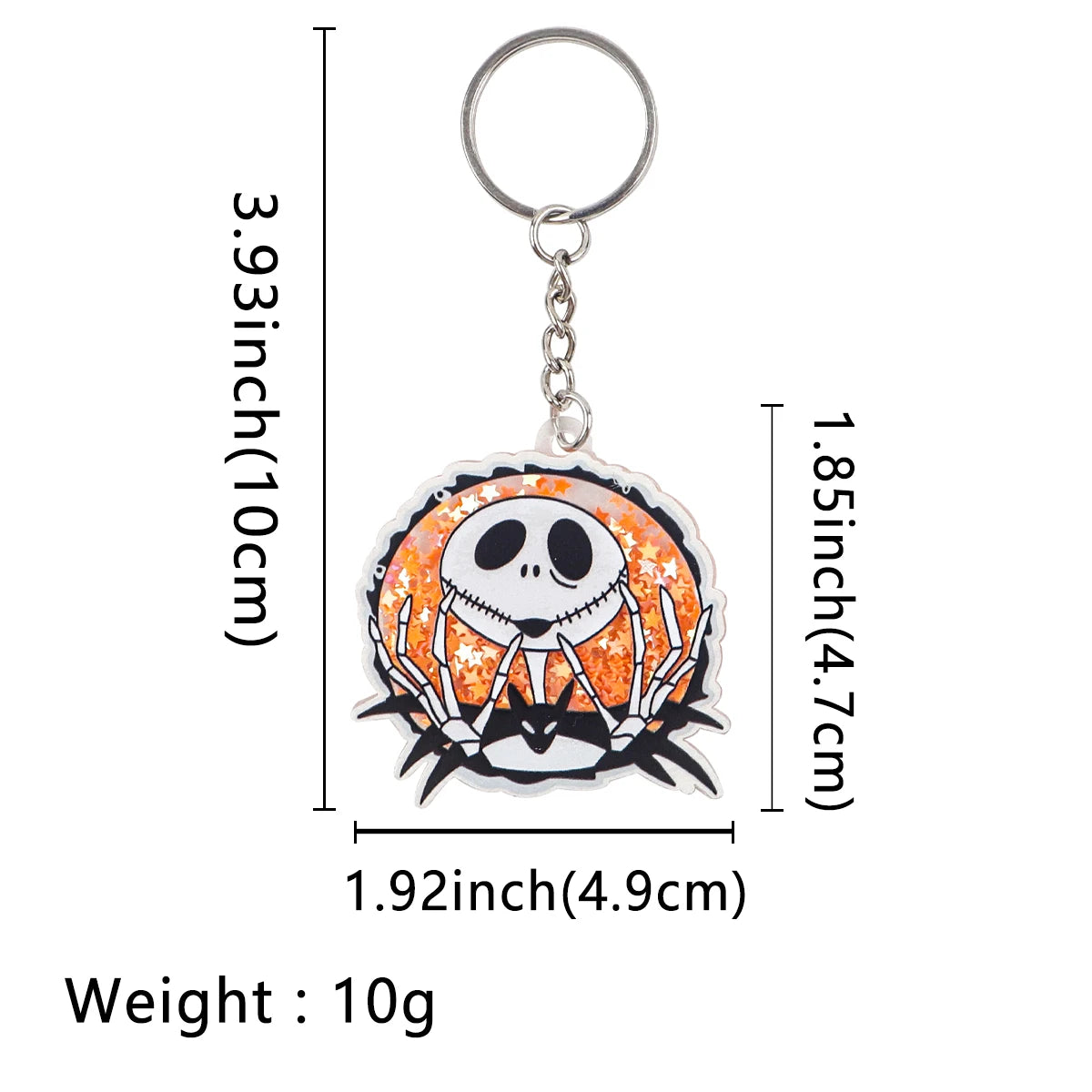 The Nightmare Before Christmas Cartoon Keychain - Premium Metal Souvenir