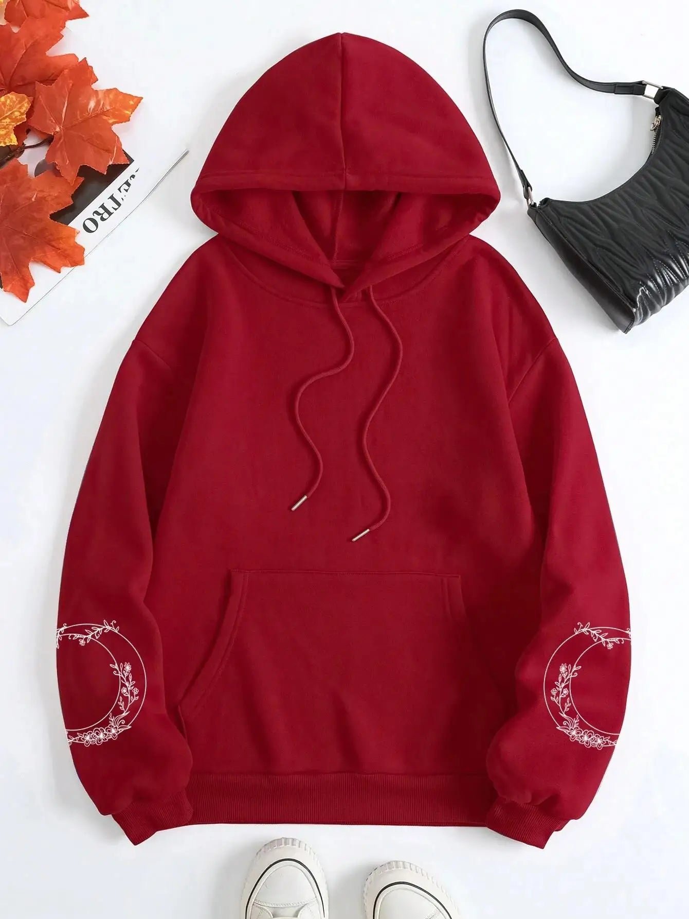 "Mushrooms Grow On The Moon" Funny Graphic Unisex Hoodie”