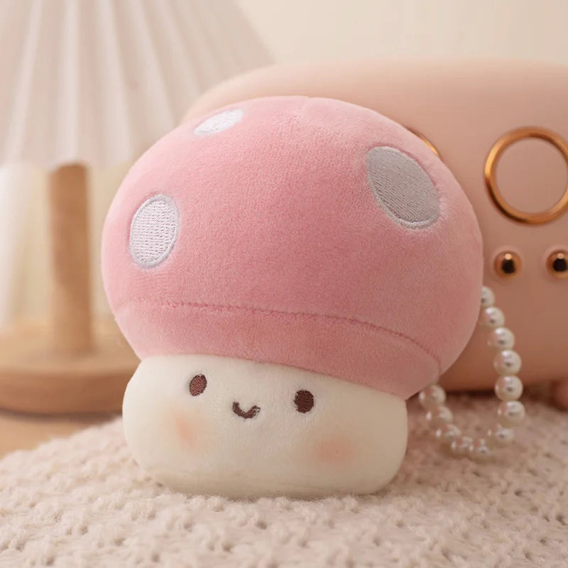 Cartoon Mushroom Keychain - Cute Stuffed Plush Toy