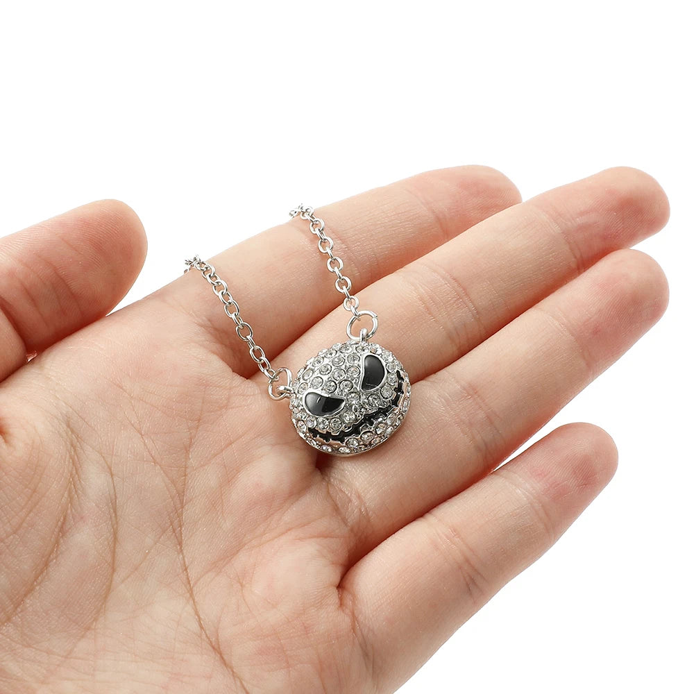 The Nightmare Before Christmas Luxury Rhinestone Choker - Jack Skellington Crystal Statement Necklace