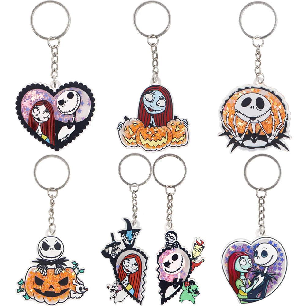 The Nightmare Before Christmas Cartoon Keychain - Premium Metal Souvenir