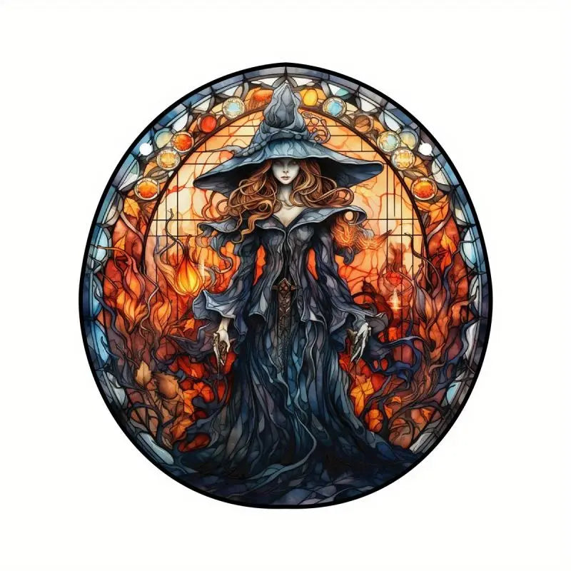 Witch's Window Magic" Stained Glass Sun-catcher.