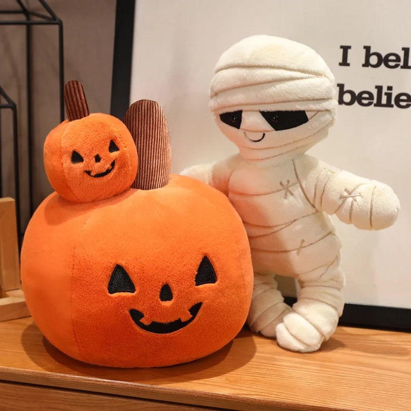 Mummy Pumpkin Plush Pillow - Halloween Cuddle Companion