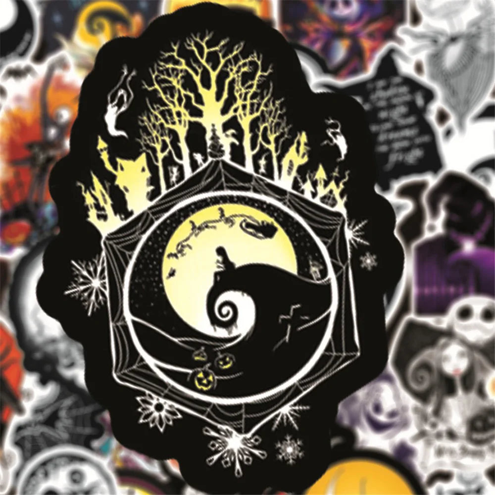 Nightmare Before Christmas Halloween Cartoon Sticker Pack - DIY Graffiti Decals