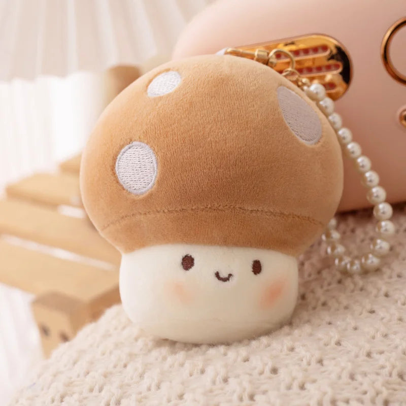 Cartoon Mushroom Keychain - Cute Stuffed Plush Toy