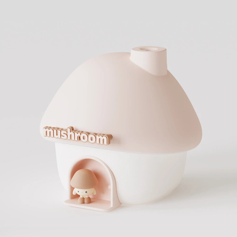 Mushroom Cartoon Air Humidifier 300ml USB Essential Oil Aroma Diffuser Colorful Lighting Cute Mushroom House Desktop Decoration