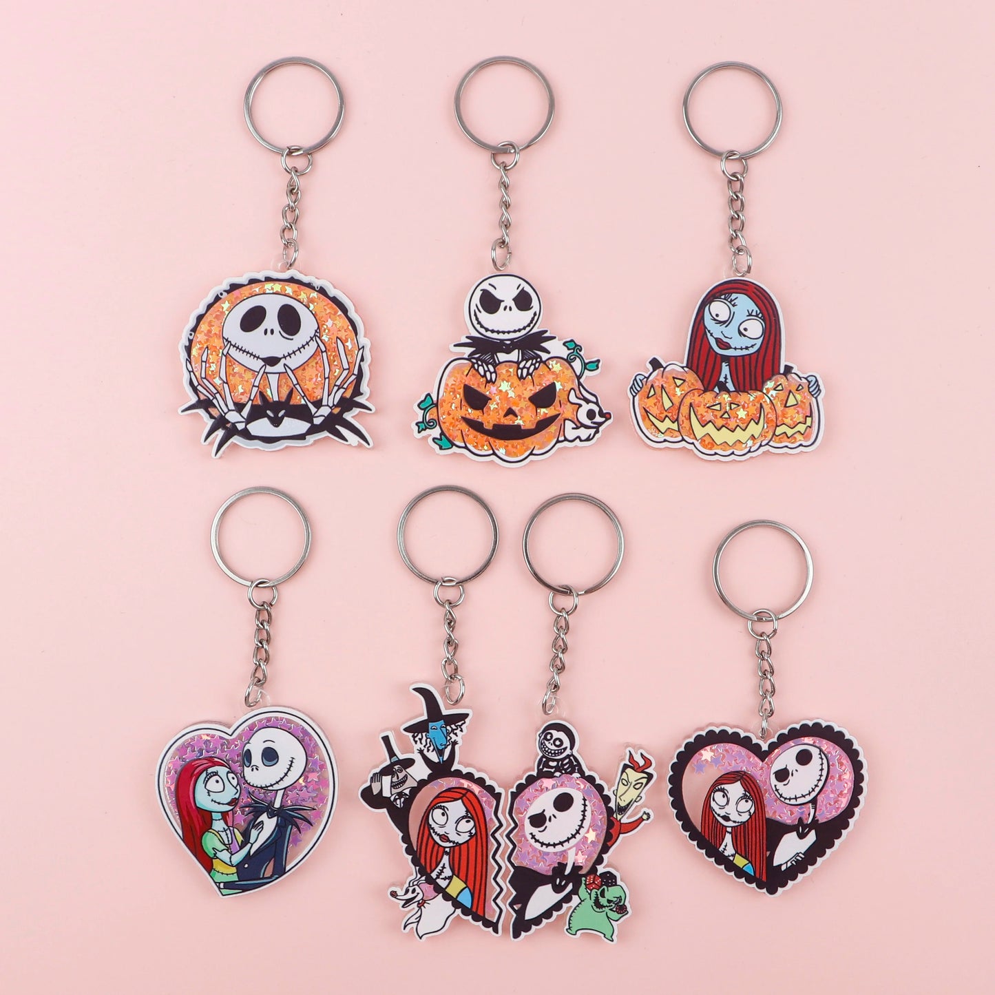 The Nightmare Before Christmas Cartoon Keychain - Premium Metal Souvenir