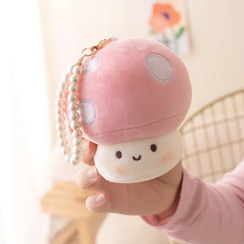 Cartoon Mushroom Keychain - Cute Stuffed Plush Toy