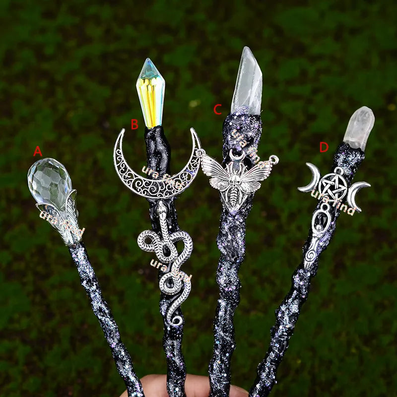 Triple Moon Goddess" Magic Wands