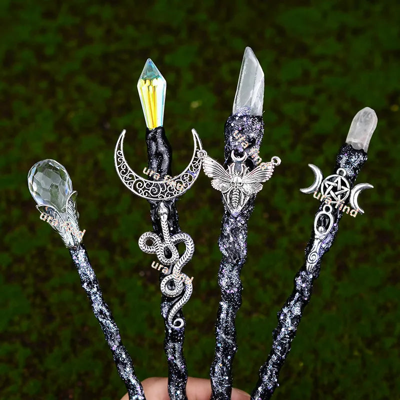 Triple Moon Goddess" Magic Wands