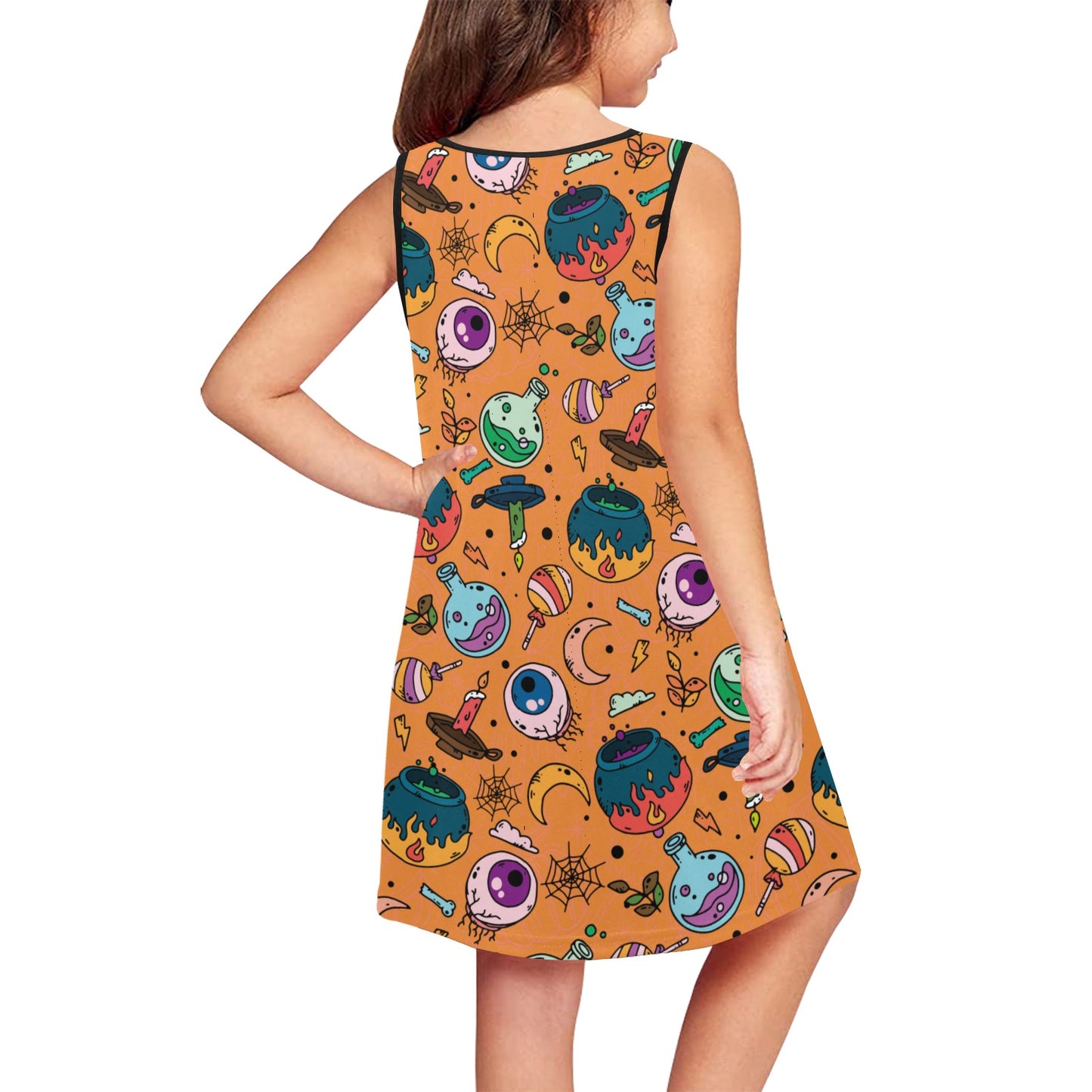 Girls' Sleeveless Dress (D58)