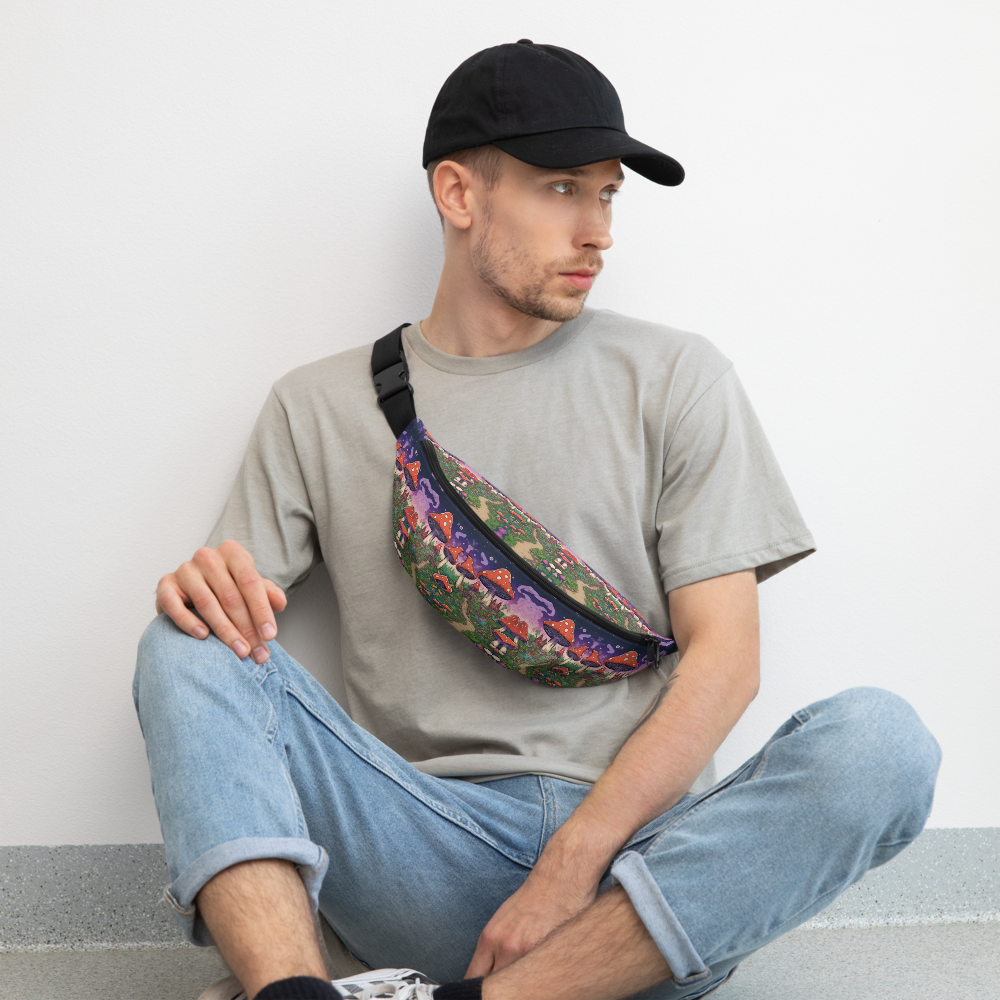 Mushroom and leaf design Fanny Pack