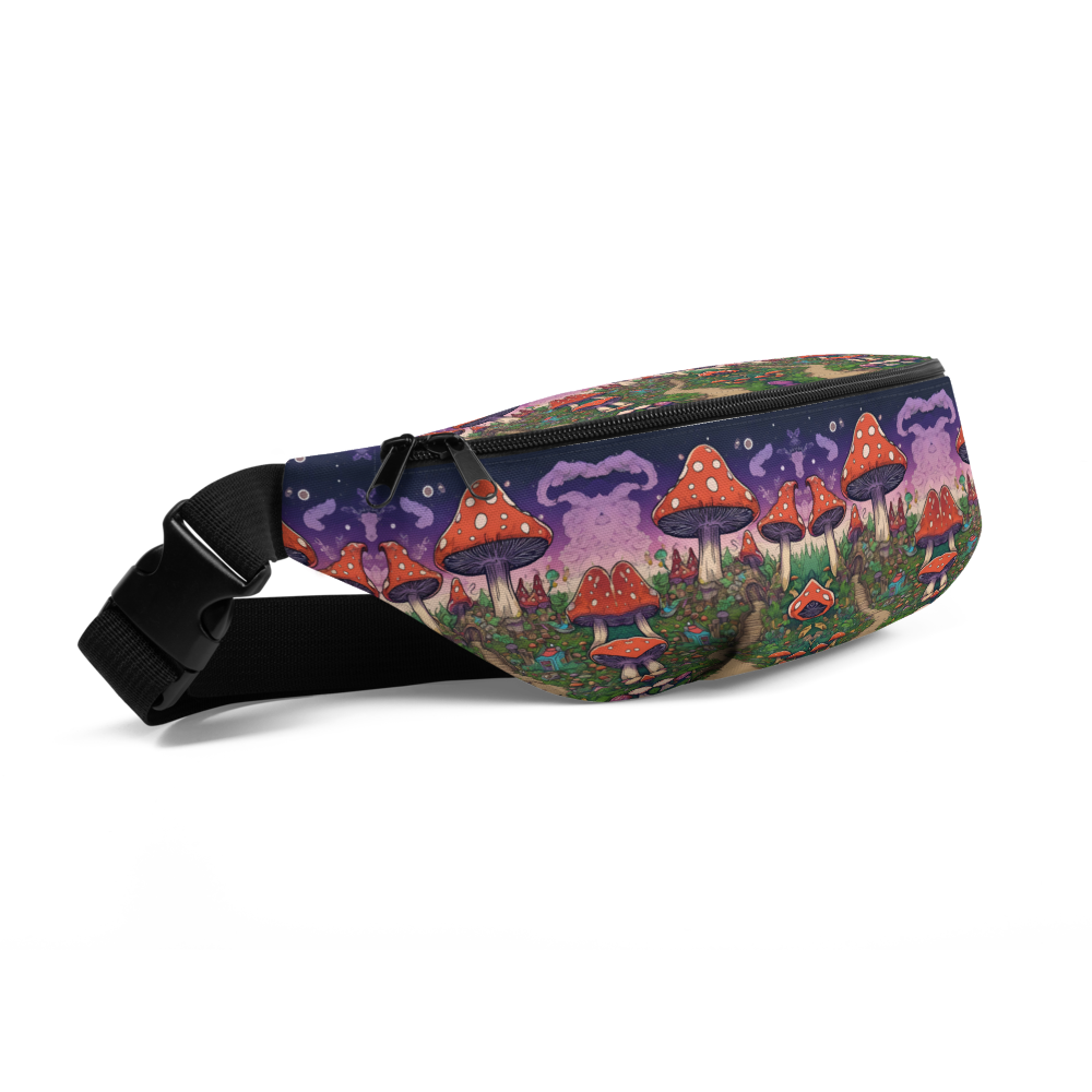 Mushroom and leaf design Fanny Pack