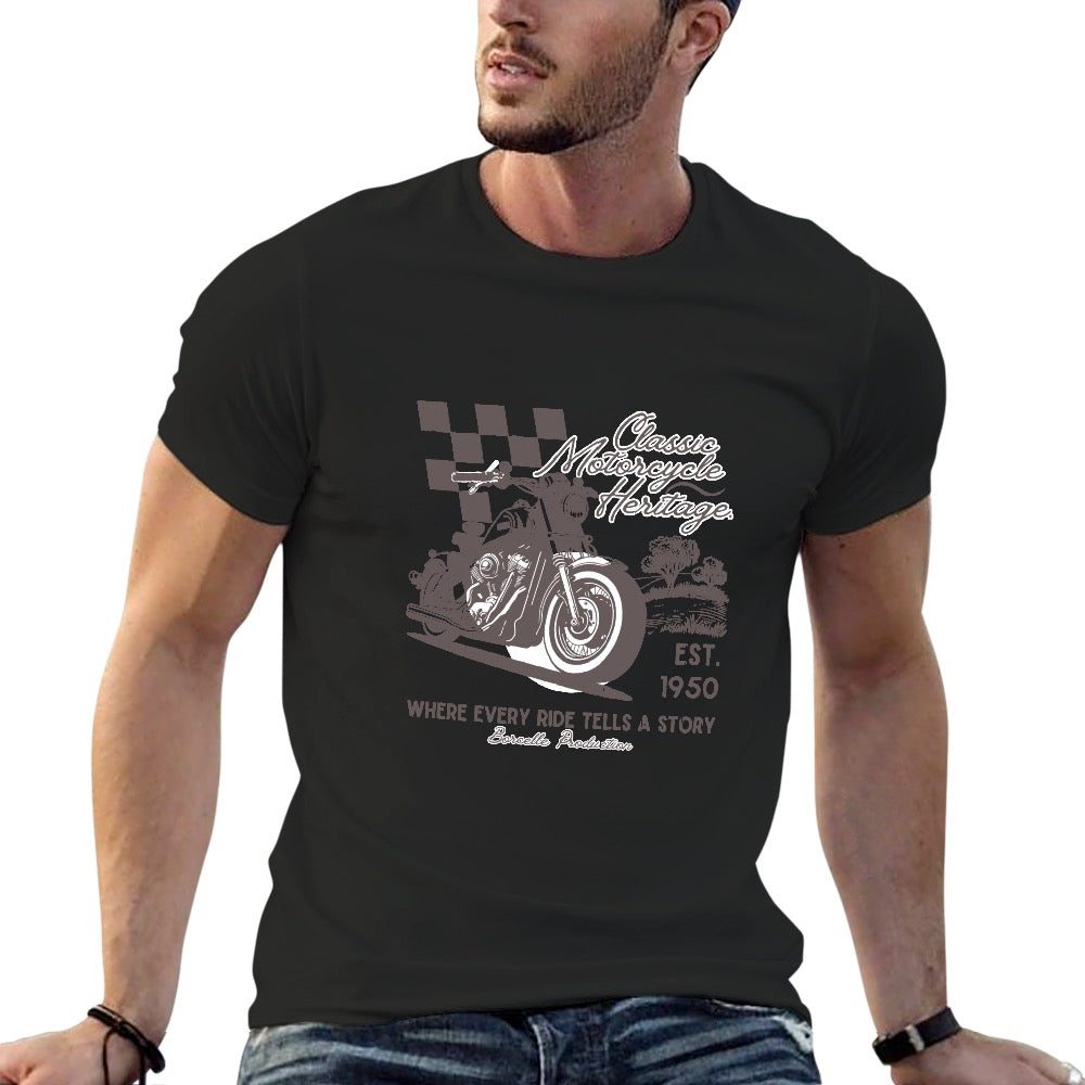 Men's Classic Motorcycle Heritage T-Shirt - Vintage Racing