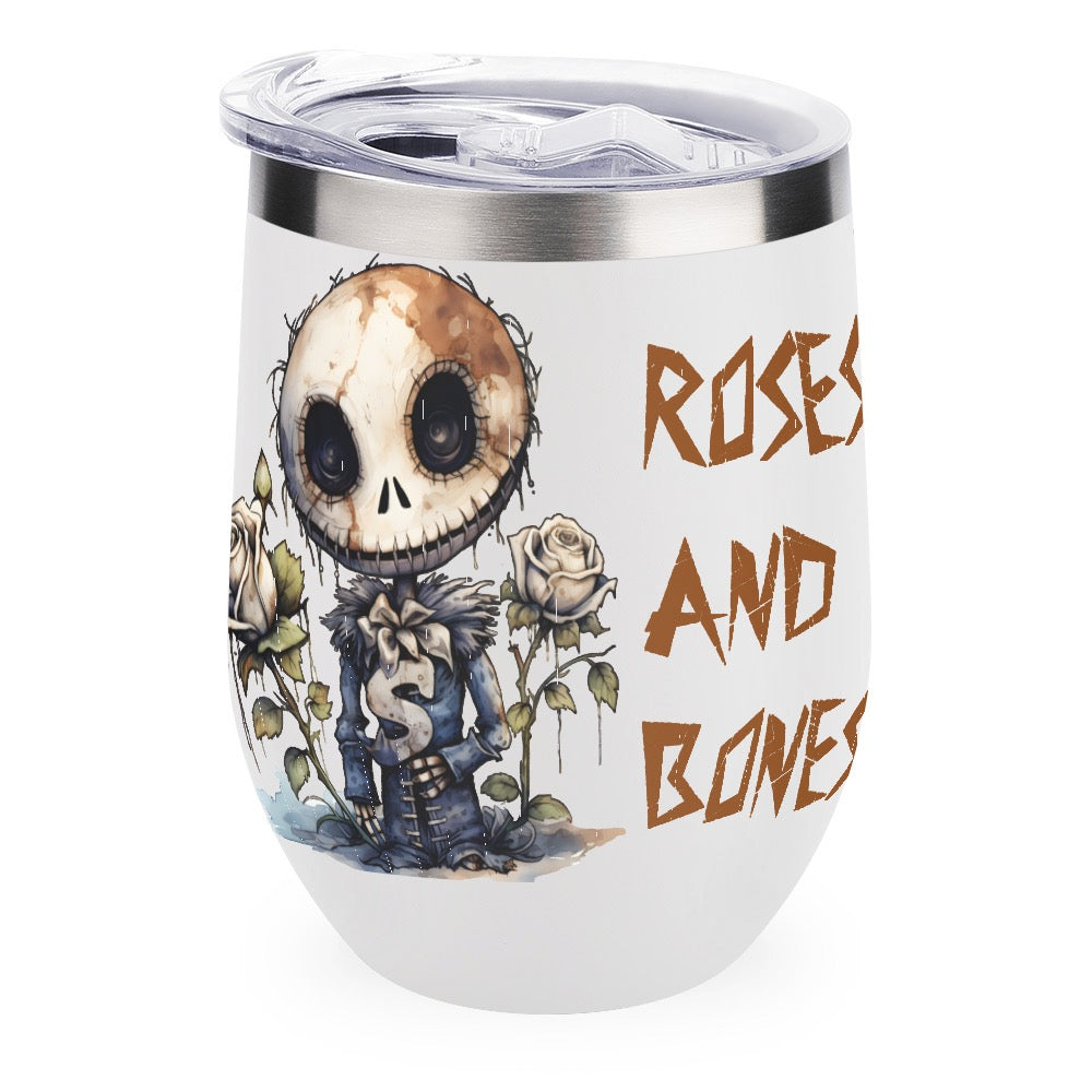 Roses & Bones Gothic Stainless Steel Tumbler