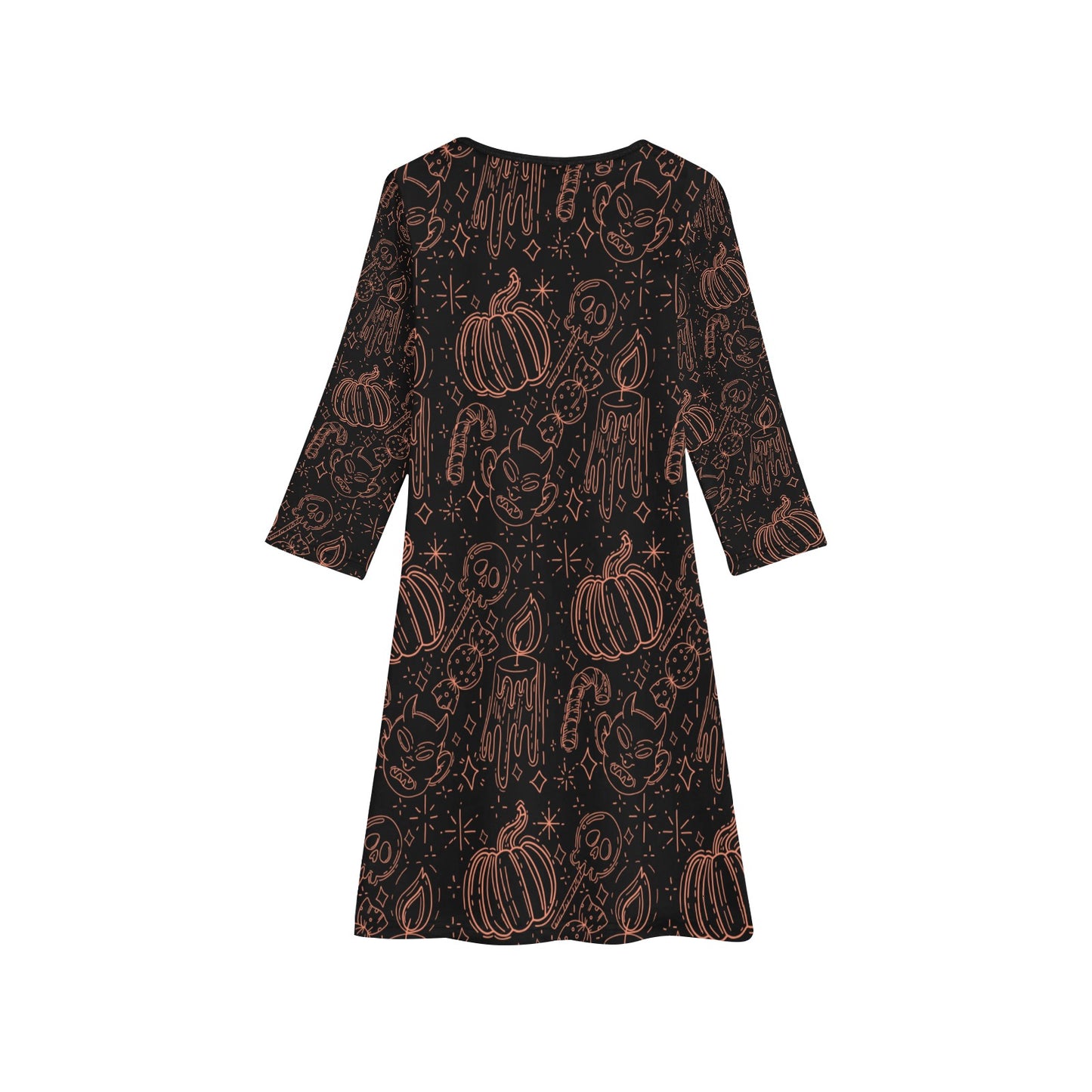Girls' Mystical Halloween Long Sleeve Dress