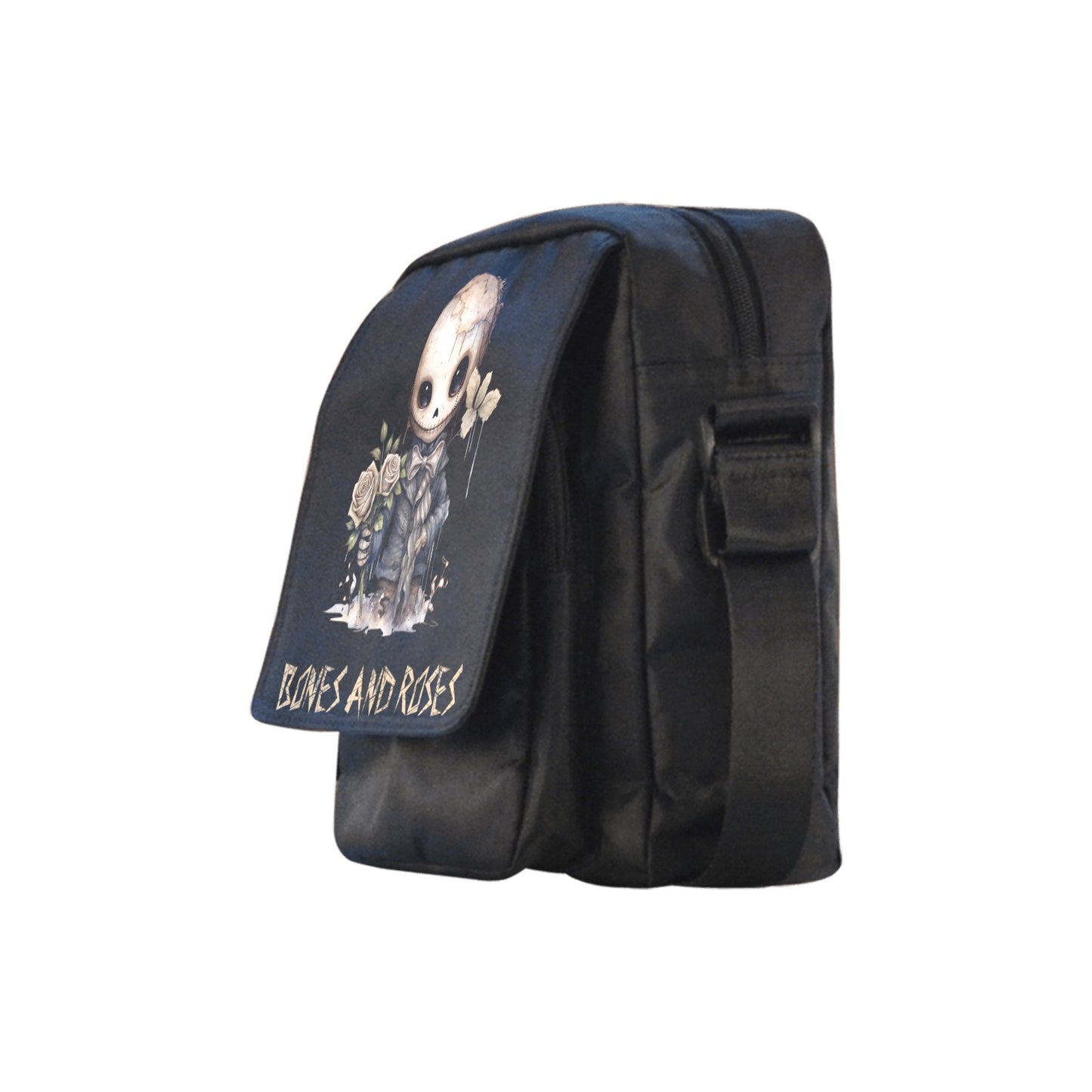 "Bones and Roses" Custom Cross-Body Bag