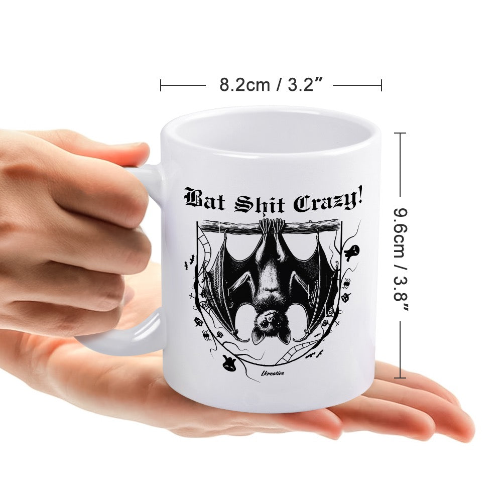 Bat Shit Crazy Mug - Embrace Your Wild Side with Gothic Humor