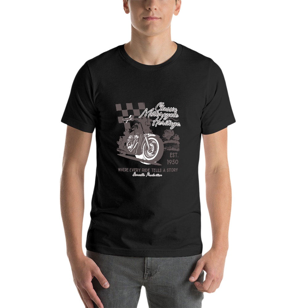 Men's Classic Motorcycle Heritage T-Shirt - Vintage Racing
